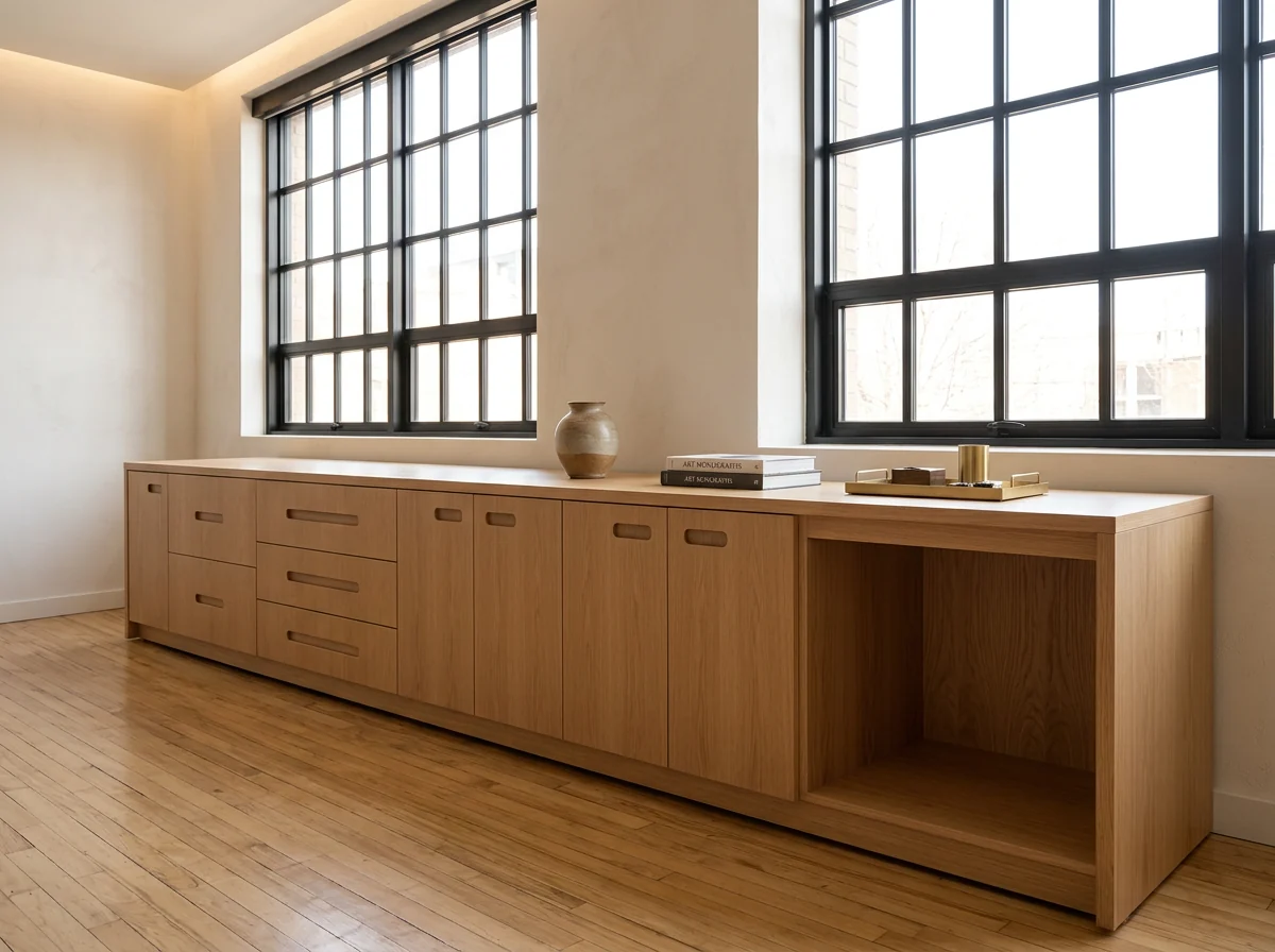 Solid oak credenza. East Room, Toronto